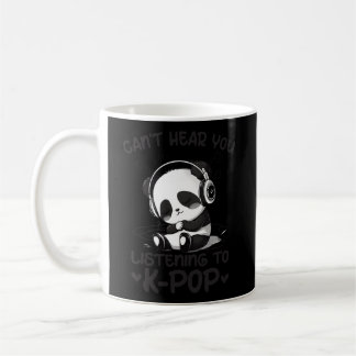 Caneca De Café Não Consigo Ouvir Você Ouvindo O Kpop Panda K-Pop 