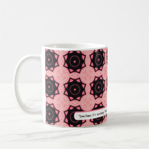 Caneca De Café Não corra no FUMES padrão ROSA