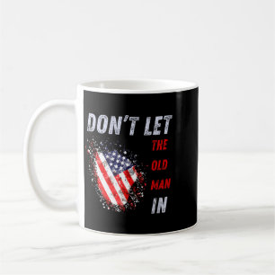 Caneca De Café Não Deixe o Velho Entrar Bandeira Americana Vintag