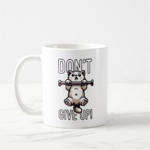 Caneca De Café Não desistir - Motivação de preparação de gatos bo