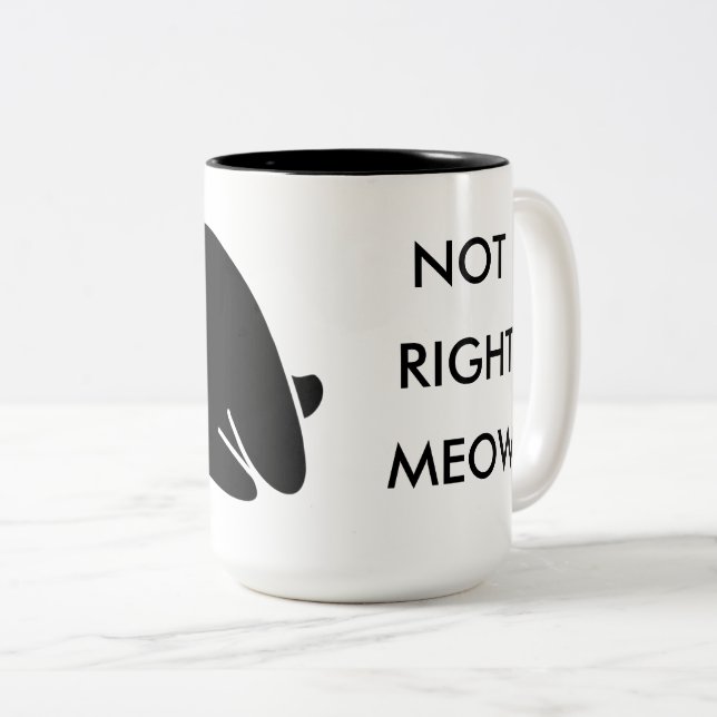 Caneca de café nao direita do Meow (Frente Esquerda)
