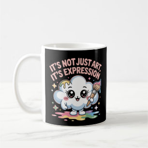 Caneca De Café Não É Apenas Arte, É Expressão Kawaii Nuvem