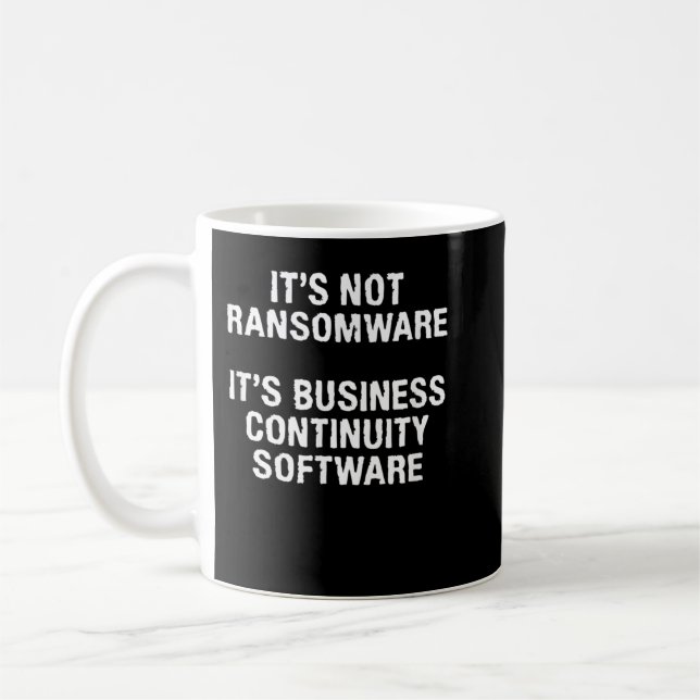 Caneca De Café Não é Ransomware Engraçado Infosec Hackeando a seg (Esquerda)