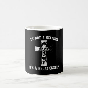 Caneca De Café Não é religião, é um relacionamento Jesus Cristão