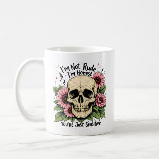 Caneca De Café Não é Rude Mug | Engraçado Crânio e taça de café