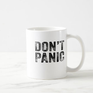 Caneca De Café Não Entre em Pânico Vintage Distorcido Sarcástico 