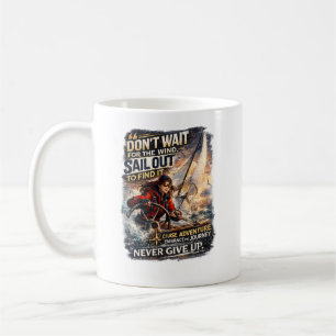 Caneca De Café Não espere pelo vento Design de navegação 