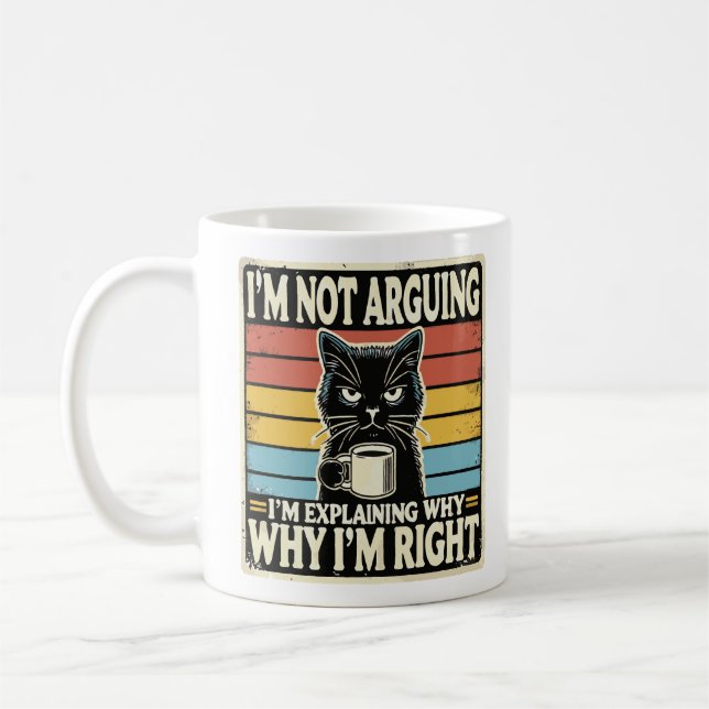 Caneca De Café Não Estou Discutindo Estou Apenas Explicando Por Q (Esquerda)