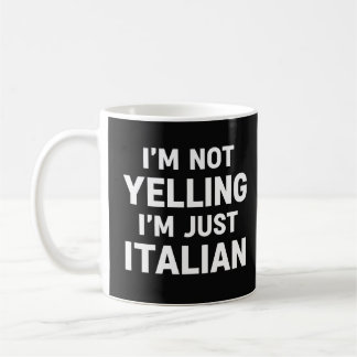 Caneca De Café Não Estou Gritando Estou Só Italiano Engraçado Sar