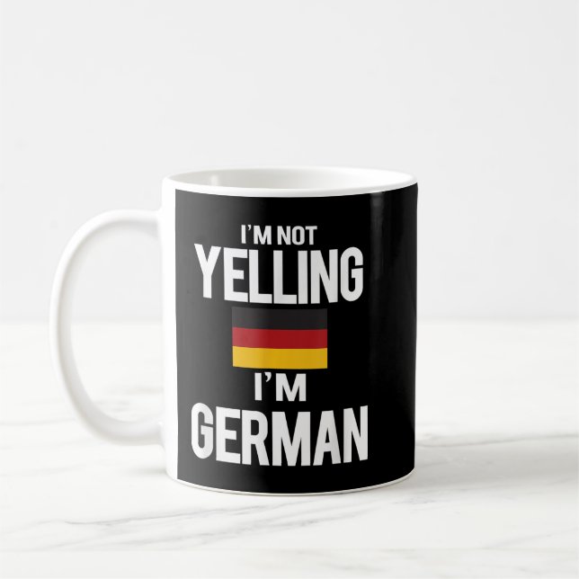 Caneca De Café Não estou gritando, sou alemão (Esquerda)