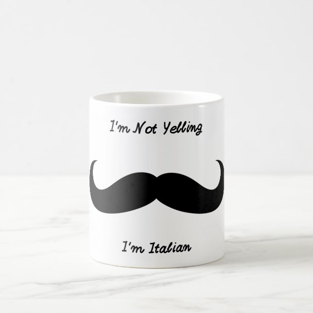 Caneca De Café Não Estou Gritando, Sou Italiano (Centro)