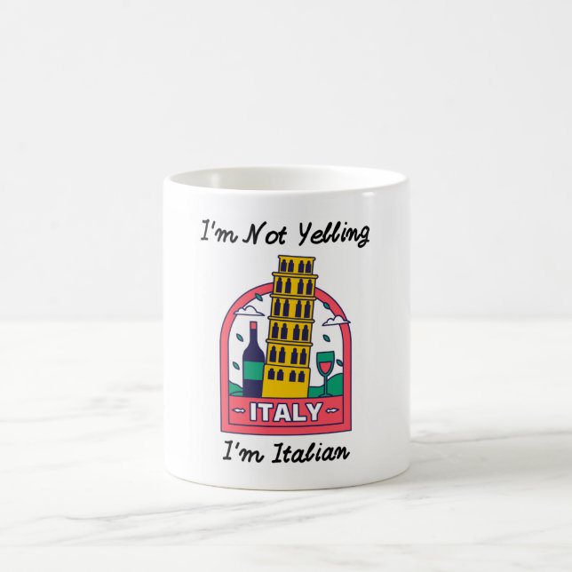 Caneca De Café Não Estou Gritando Sou Italiano (Centro)
