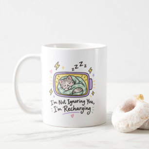 Caneca De Café Não Estou Ignorando Você Estou Recarregando Fofo A