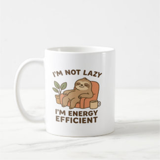 Caneca De Café Não Estou Preguiçoso, Sou Eficiente em Energia – D