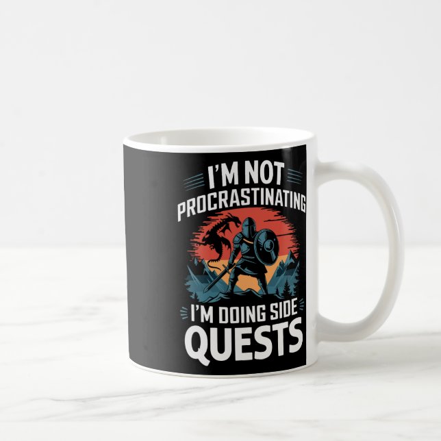 Caneca De Café Não Estou Procrastinando Missões Paralelas Diverti (Direita)