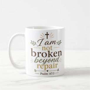 Caneca De Café Não Estou Quebrado Além do Reparado Conforto Crist