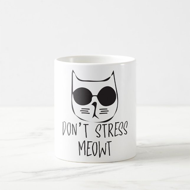 Caneca De Café Não Estresse Meowt (Criador carregado)