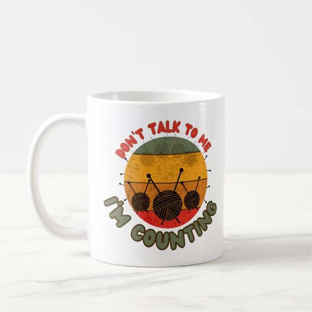 Caneca De Café Não fale comigo. Estou contando. (Esquerda)