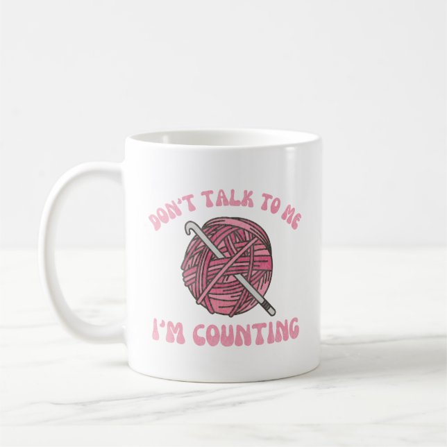 Caneca De Café Não fale comigo, estou contando fio engraçado de c (Esquerda)