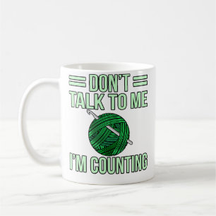 Caneca De Café Não Fale Estou Contando Crochet Tricô Crocheter