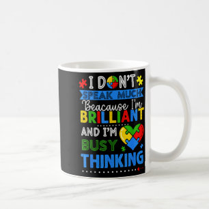 Caneca De Café Não Falo Muito Brilhante Autismo Meninos Autistas
