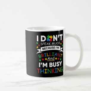 Caneca De Café Não falo muito porque sou brilhante e ocupado