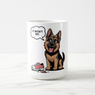 Caneca De Café Não Fui Eu Cachorrinho Engraçado Pastor Alemão Des
