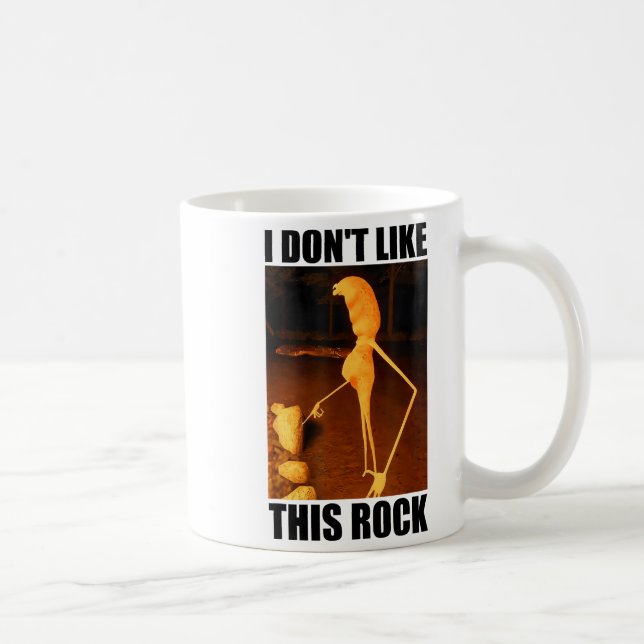 Caneca De Café Não Gosto Desta Rocha Funny Marcus The Worm Meme  (Direita)