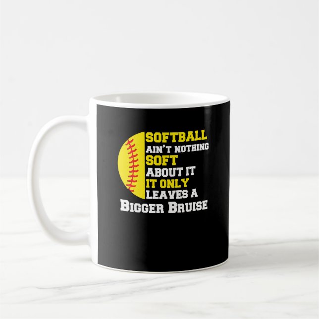 Caneca De Café Não há nada suave sobre o "Softball Funny Pitcher" (Esquerda)