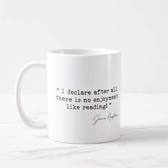 Caneca De Café Não há prazer como ler Jane Austen (Esquerda)