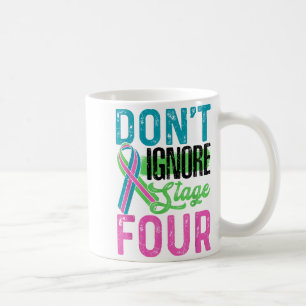 Caneca De Café Não Ignore o Câncer de Mama Metastático Estágio Qu