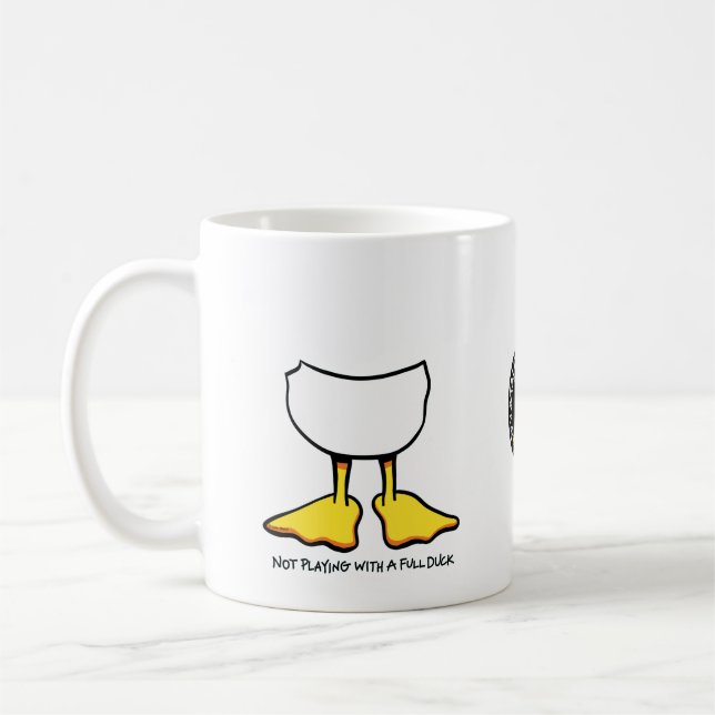 Caneca De Café Não jogando com um pato completo (Esquerda)