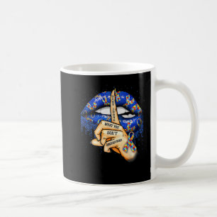 Caneca De Café Não julgue o que você não entende Lábios de autism