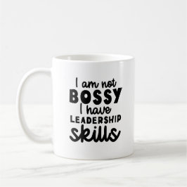 Caneca De Café Não Mandona Tenho Habilidades de Liderança, Gerent