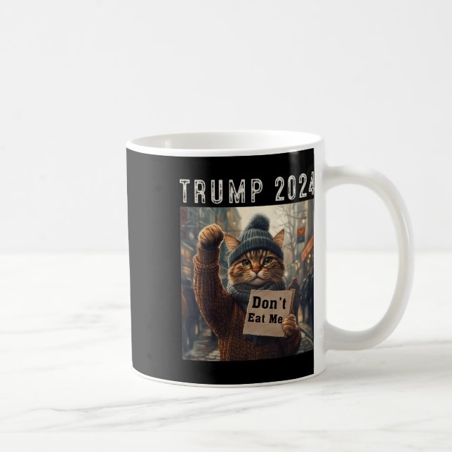 Caneca De Café Não me coma gatos para Trump 2024 (Direita)