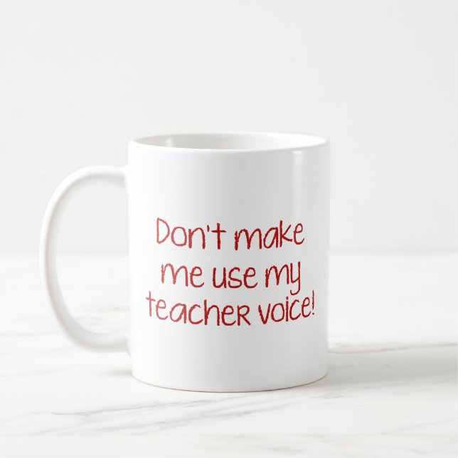 Caneca De Café Não me faça usar minha voz de professor! Coffee Mu (Esquerda)