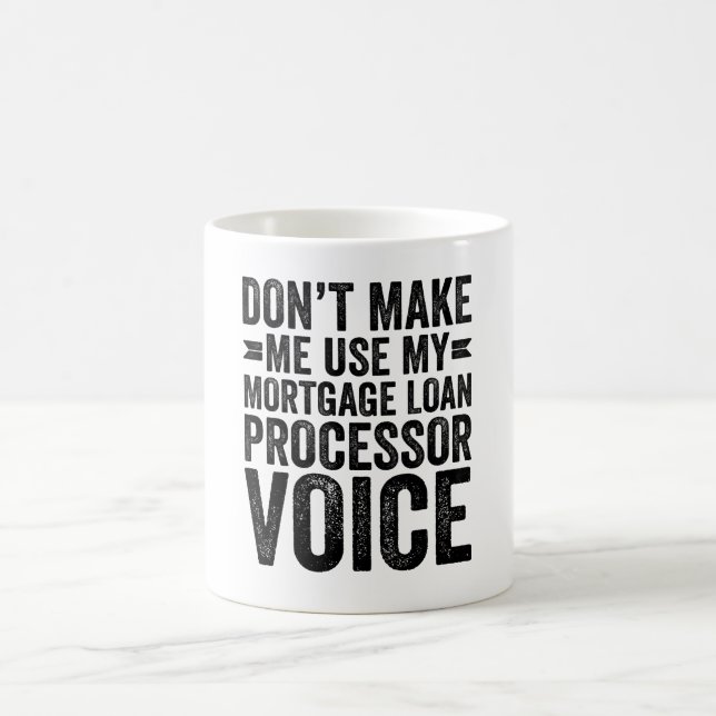 Caneca De Café Não me faça usar minha voz do processador de empré (Centro)