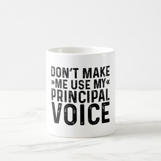 Caneca De Café Não me faça usar minha voz principal (Centro)
