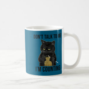 Caneca De Café Não me fale estou contando gato tricô para homens