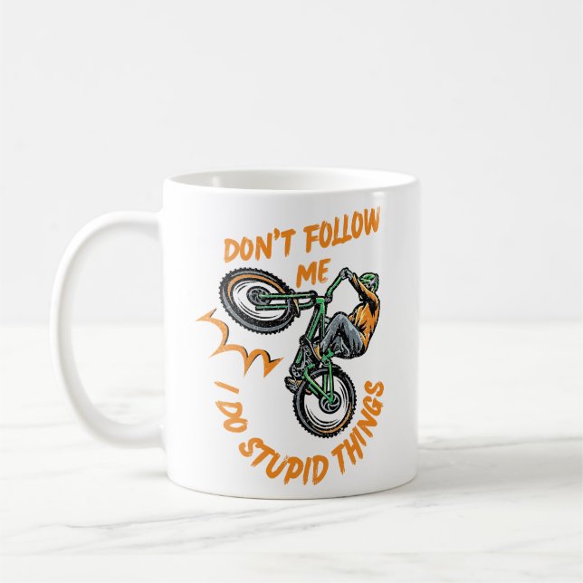 Caneca De Café não me sigas uma bicicleta de montanha engraçada (Esquerda)