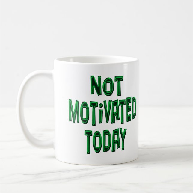 Caneca De Café Não Motivado (Esquerda)