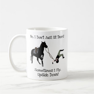 Caneca De Café Não, não me sento aí, um cavalo equestre engraçado