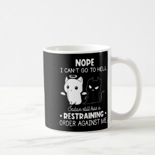 Caneca De Café Não, não posso ir para o inferno, Satanás ainda te