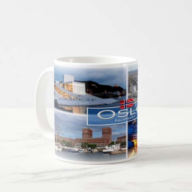 Caneca De Café Não Noruega -Oslo - (Frente Esquerda)