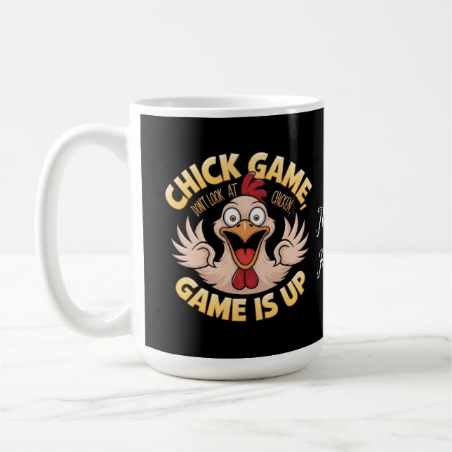 Caneca De Café Não olhe para o frango o jogo engraçado (Esquerda)