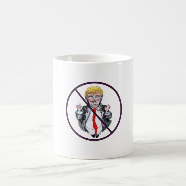 Caneca De Café Não Para Trump Mug (Centro)