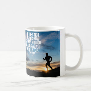 Caneca De Café NÃO PARE. Motivação da Maratona em Execução