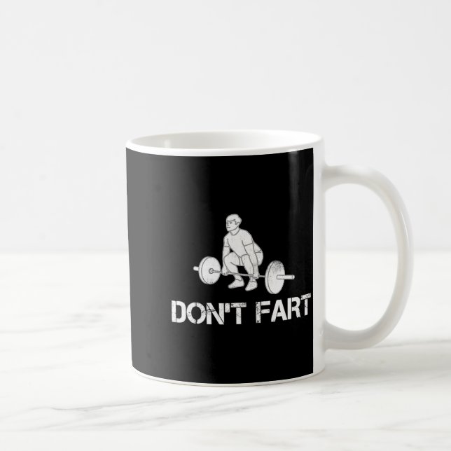 Caneca De Café Não Peide Cômico Levantamento de Peso Treino de Ac (Direita)