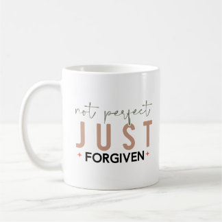 Caneca De Café Não perfeito, apenas perdoado