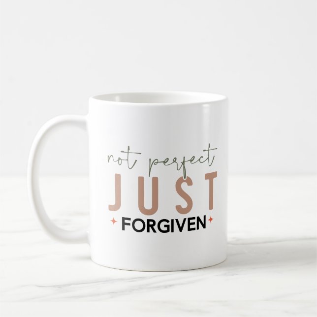 Caneca De Café Não perfeito, apenas perdoado (Esquerda)